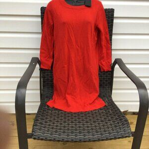 J. Crew 100% Cashmere Red  Sweater Dress size XS